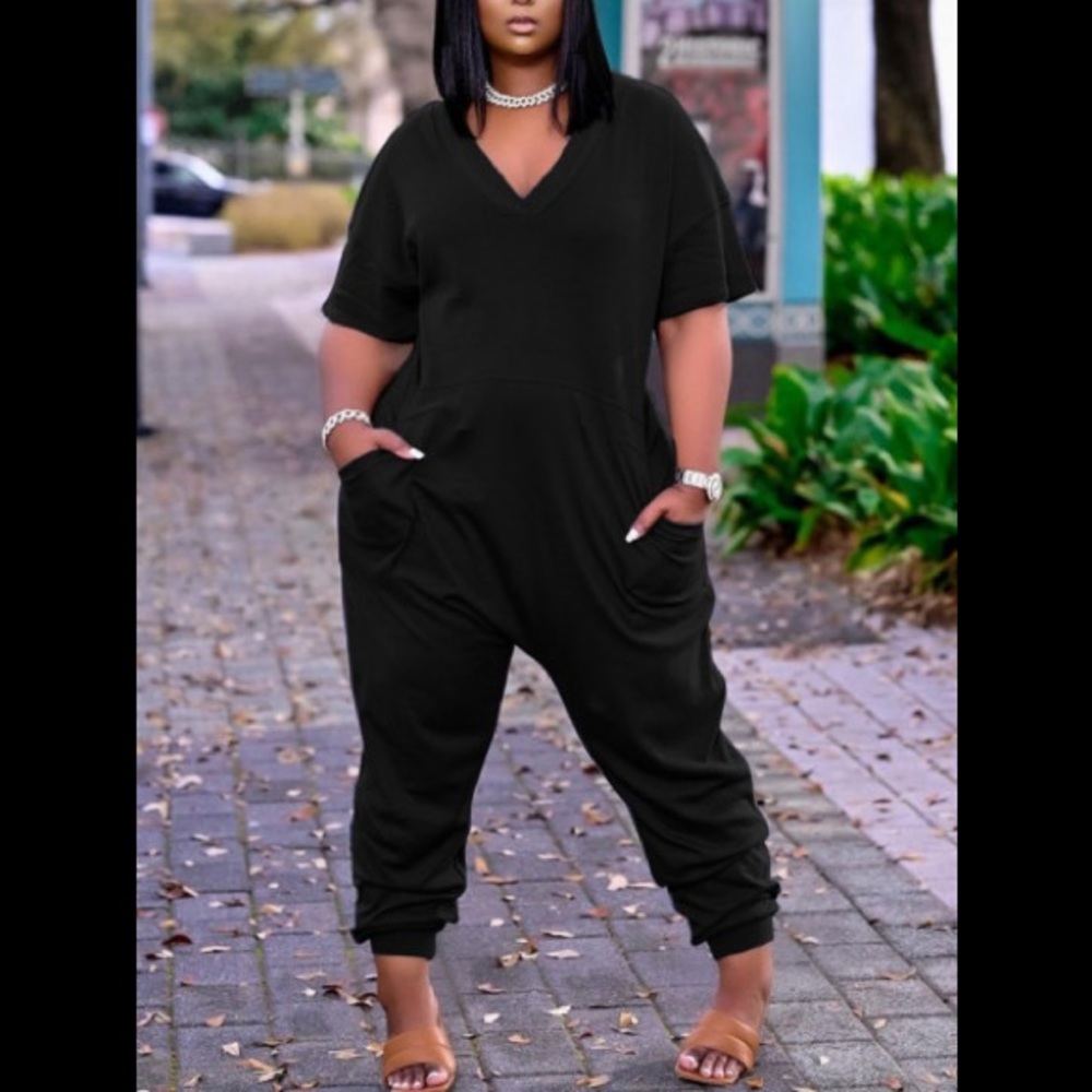 Jogging suit style one piece Jumpsuit